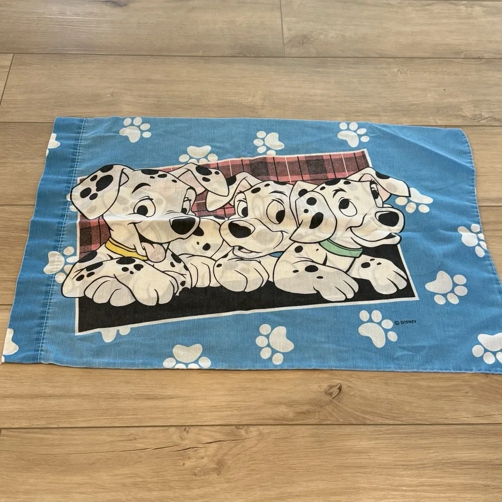 101 Dalmatians Disney Character Standard Pillowcase‎ Double Sided Vintage 90s